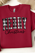 Black And White Buffalo Plaid Merry Christmas Unisex product image 1