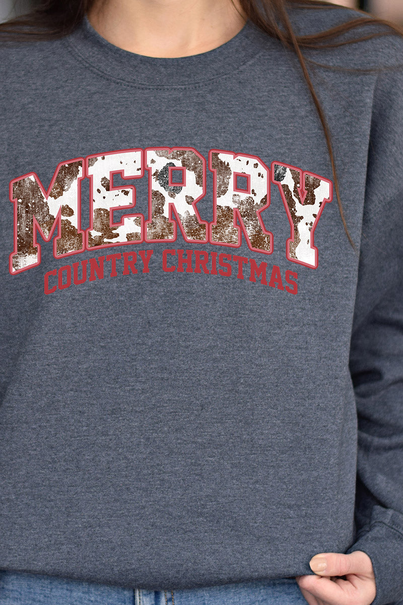 Cow Merry Country Christmas Unisex NuBlend Crew Sweatshirt product image 1