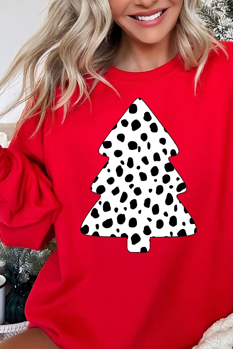 Dalmatian Spots Christmas Tree Unisex NuBlend Crew product image 1