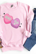 Faux Embroidery Candy Hearts Transfer Unisex NuBlend Crew product image 1
