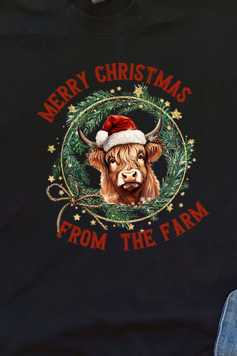 From The Farm Merry Christmas Unisex NuBlend Crew Sweatshirt product image 2