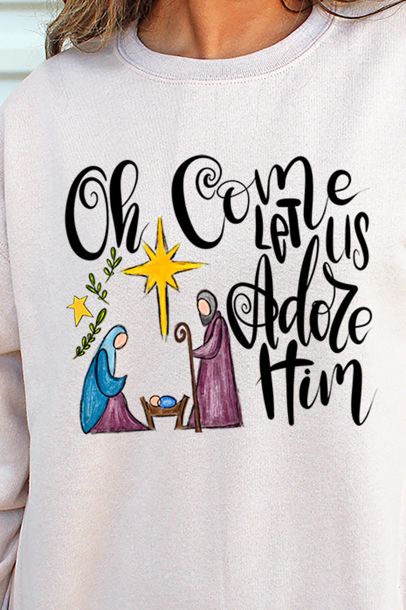 Oh Come Let Us Adore Him Unisex NuBlend Crew Sweatshirt product image 2