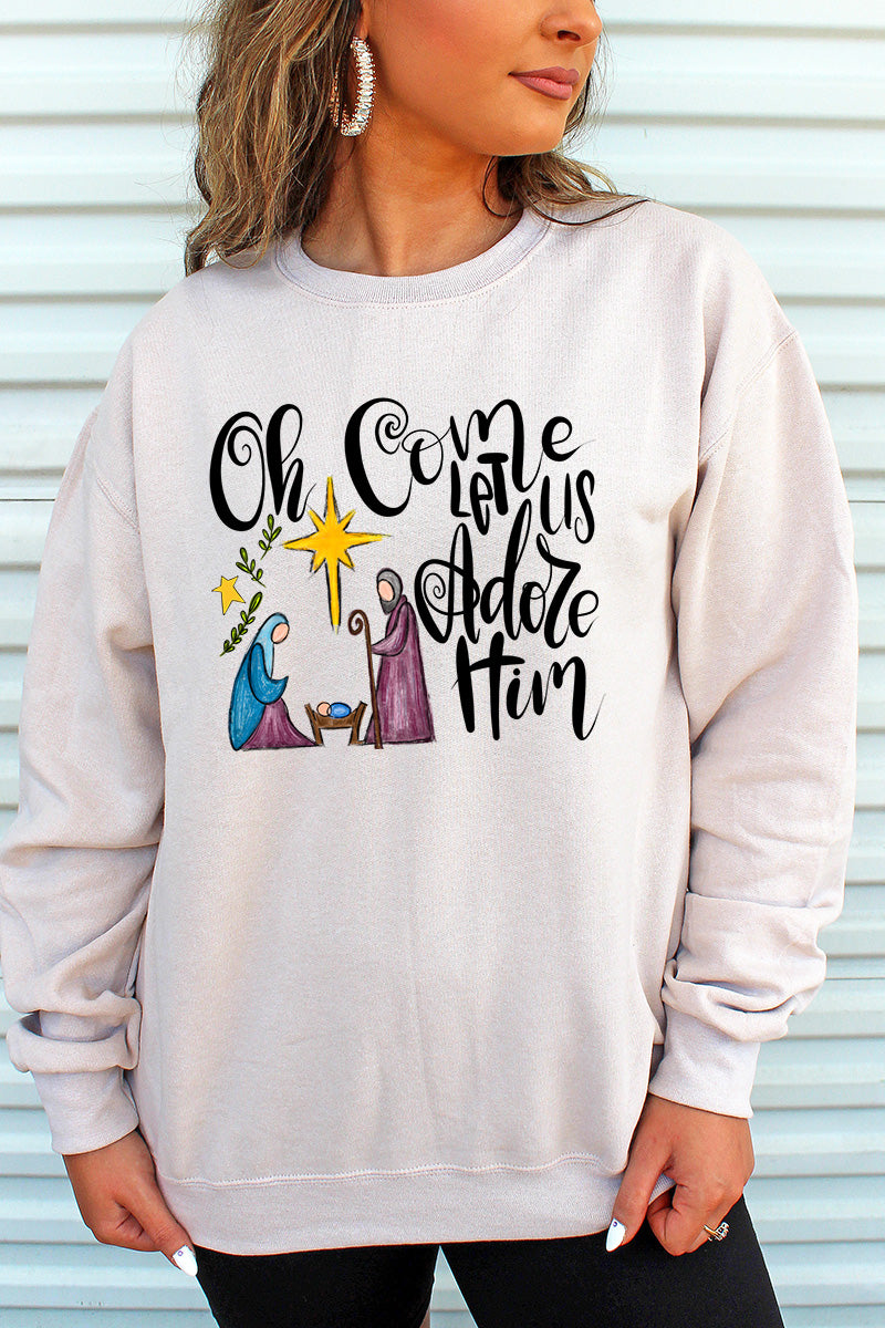 Oh Come Let Us Adore Him Unisex NuBlend Crew Sweatshirt product image 1