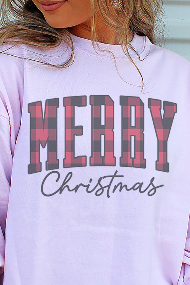 Red Buffalo Plaid Merry Christmas Unisex NuBlend Crew product image 2