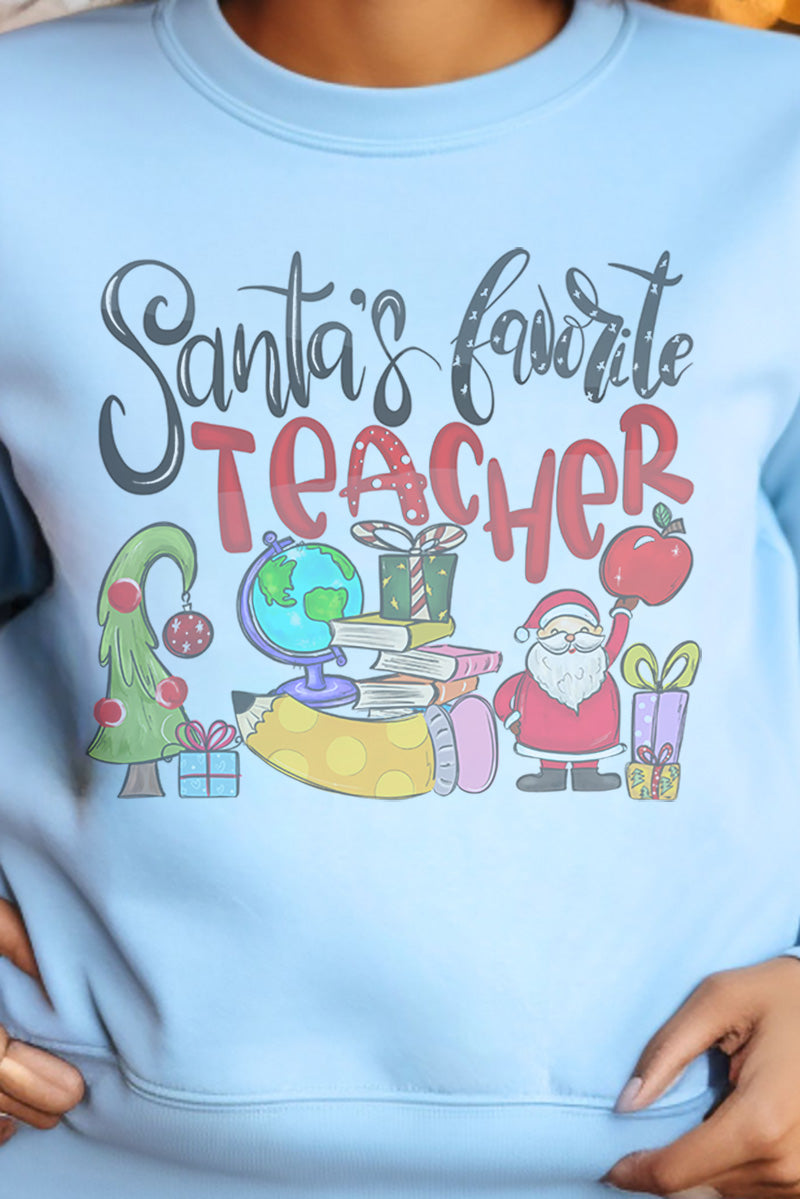 Santa's Favorite Teacher Unisex NuBlend Crew Sweatshirt product image 2