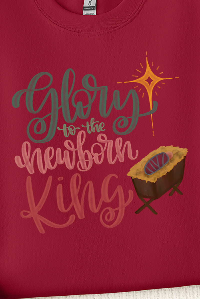 Watercolor Glory To The Newborn King Unisex NuBlend Crew product image 2