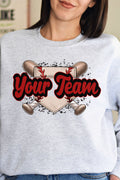 Baseball Home Plate Red And Black Unisex NuBlend Crew product image 1