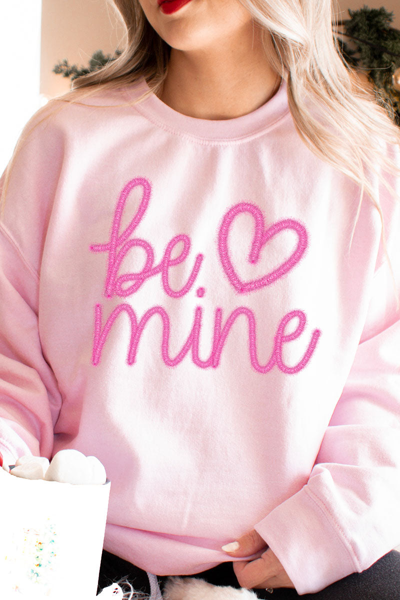 Be Mine Faux Tinsel Transfer Unisex NuBlend Crew Sweatshirt product image 1