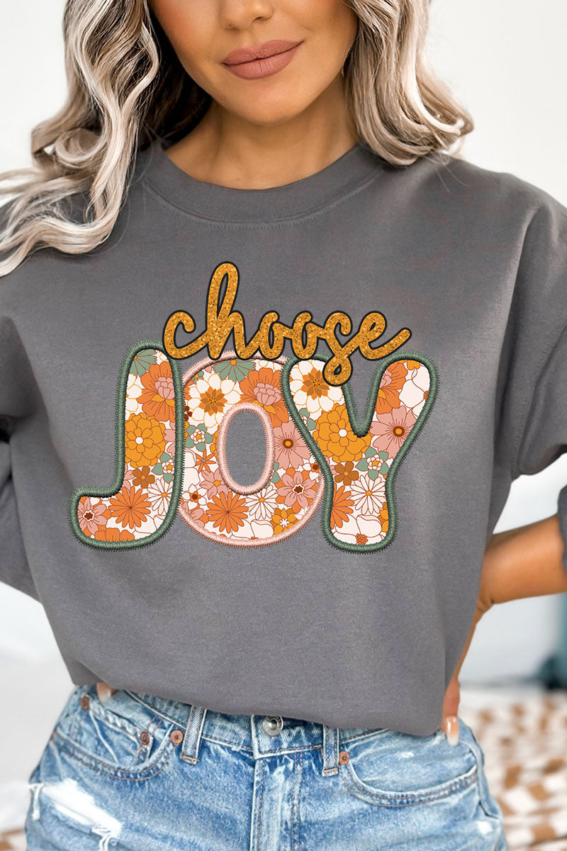 Choose Joy Faux Embroidery Transfer Unisex NuBlend Crew product image 1