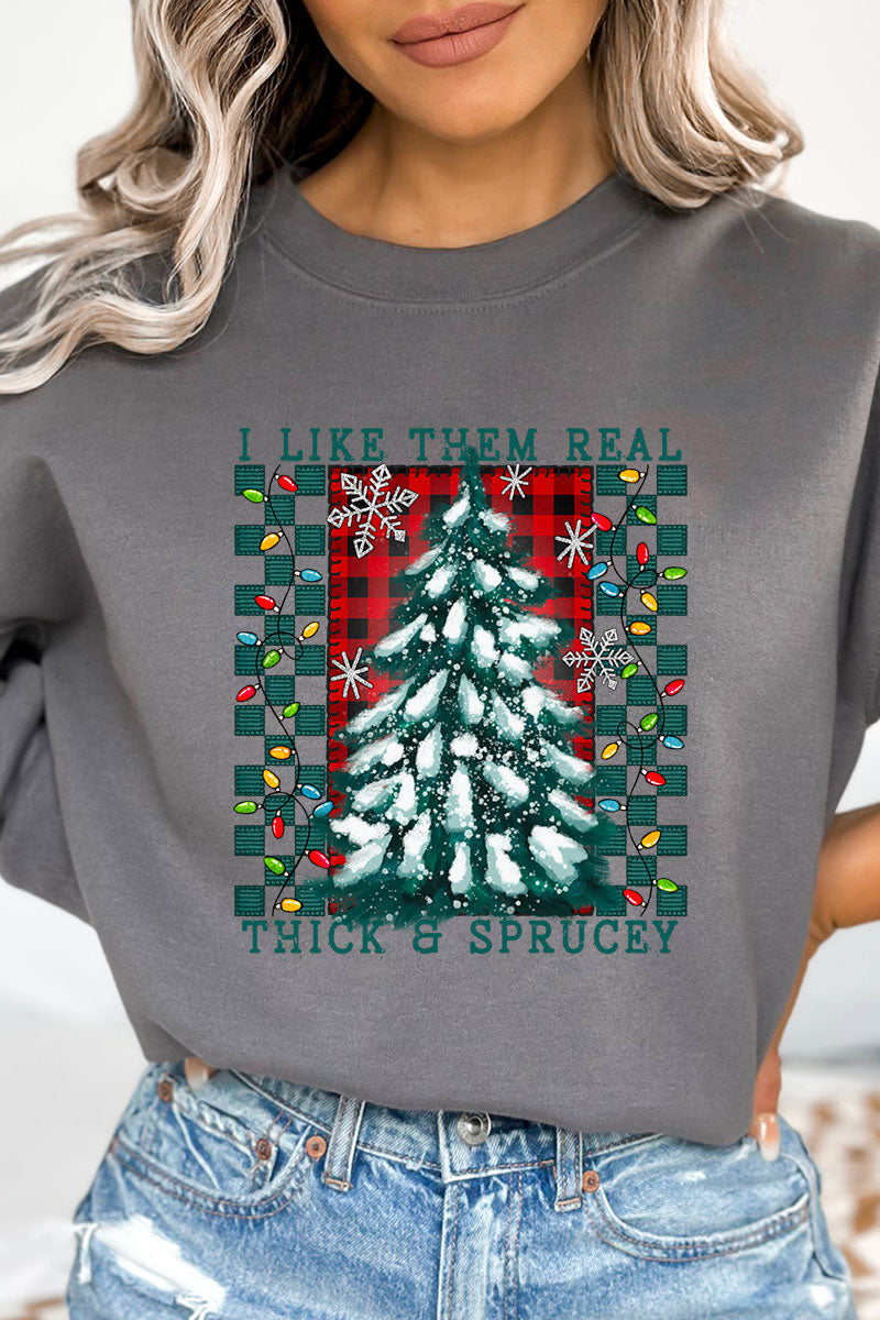 Christmas Tree Real Thick And Sprucey Unisex NuBlend Crew product image 1