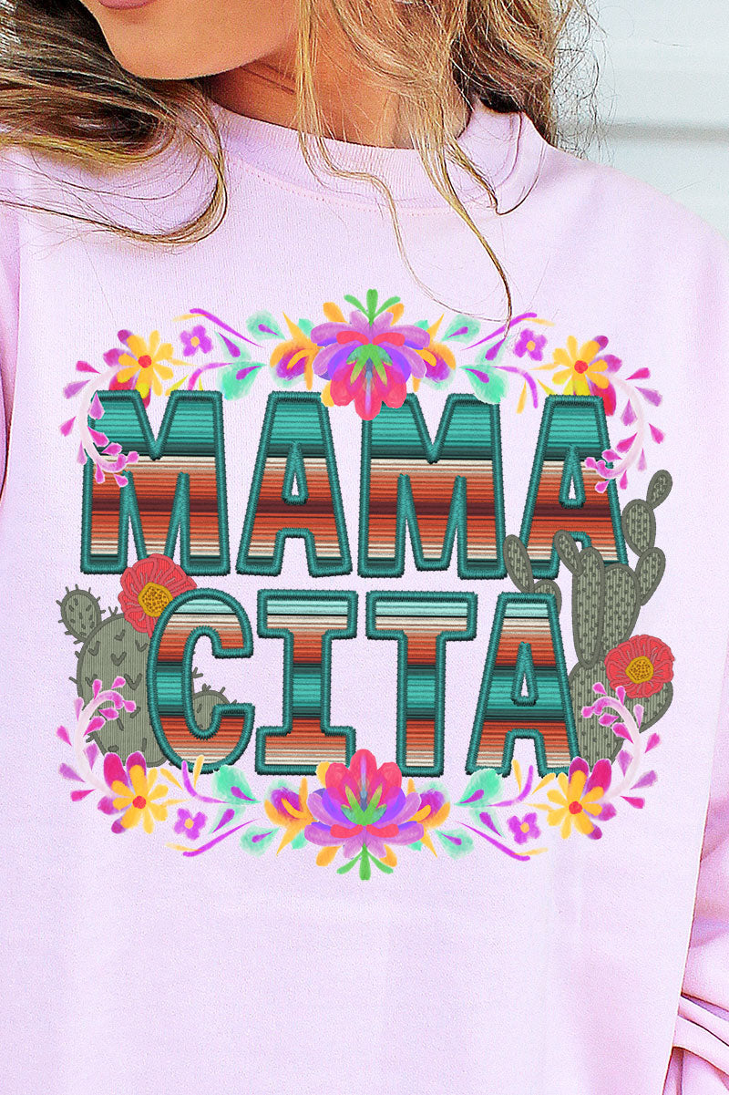 Faux Embroidery Mamacita Transfer Unisex NuBlend Crew product image 2