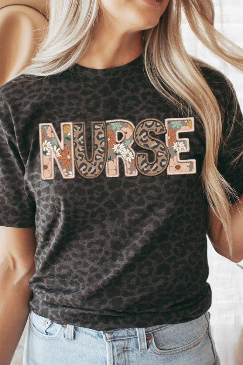Boho Nurse Faux Embroidery Transfer Fine Jersey Tee product image 1