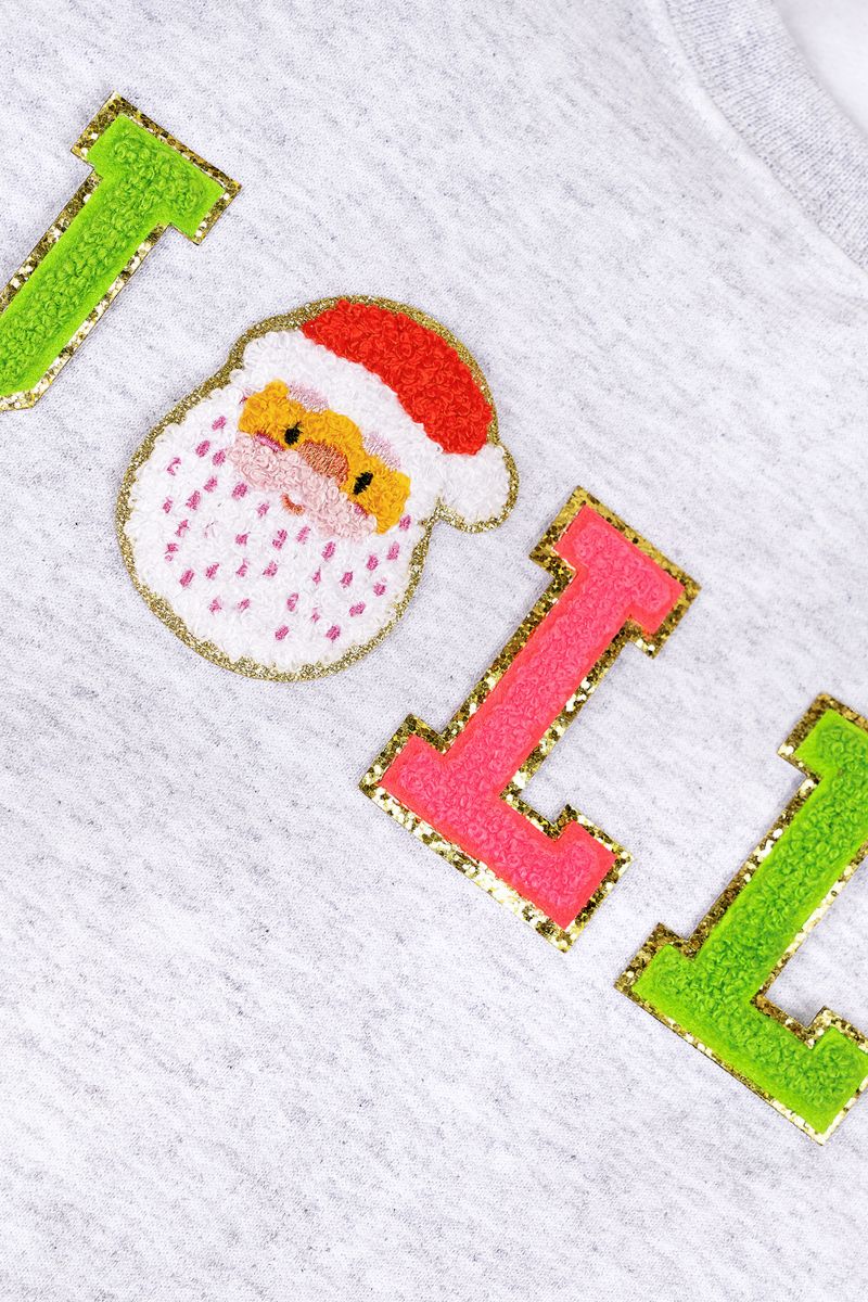 Jolly Santa Chenille Patch Unisex NuBlend Crew Sweatshirt product image 2