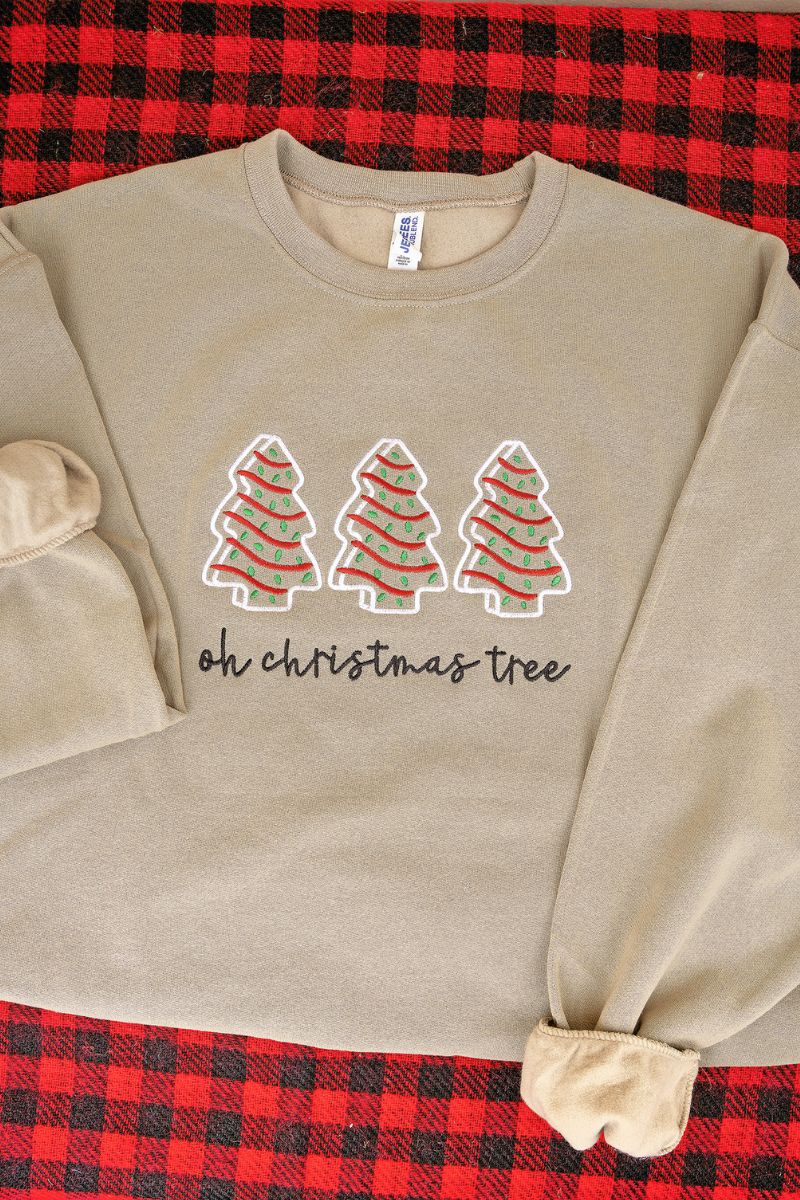 Embroidered Oh Christmas Tree Cakes Unisex NuBlend Crew product image 1