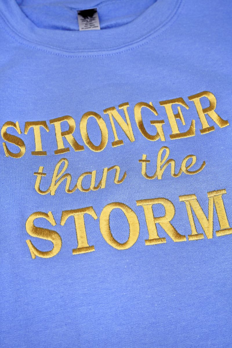 Embroidered Stronger Than The Storm Unisex NuBlend Crew product image 2