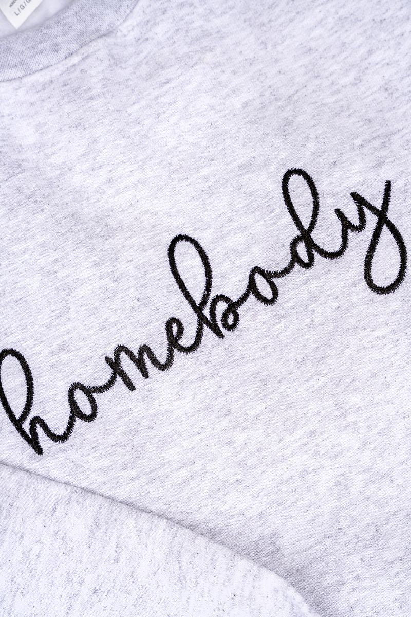Embroidered Homebody Heavy-weight Crew Sweatshirt *Choose product image 2