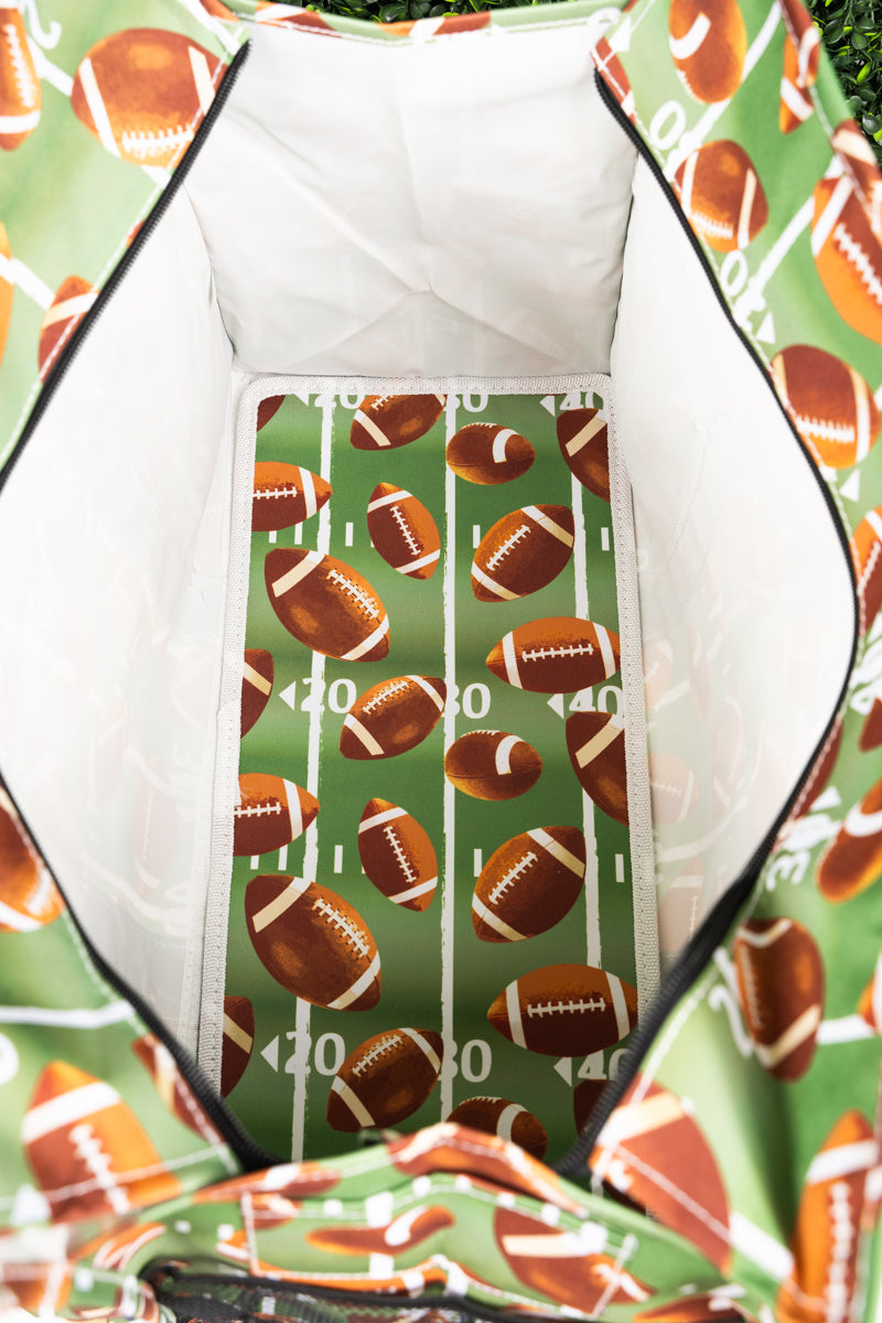 The Gridiron with Black Trim Large Organizer Tote