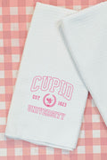 Cupid University Waffle Kitchen Towel