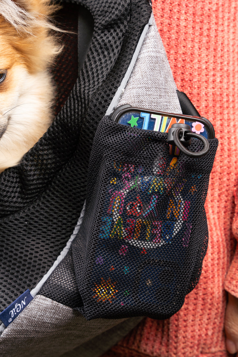 Steel Gray Crosshatch Pet Sling